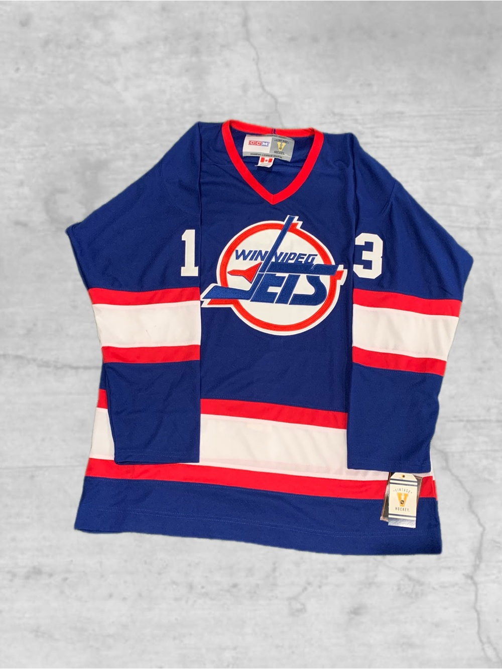 Teemu Selanne Winnipeg Jets "Throwback" CCM NHL Jersey
Size 52 (XL)